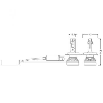 Λάμπες Led H4 Osram Canbus 12volt 45/45watt Ledriving HL Allseason 2 In 1 60000k-2700k 64193DWALL-2HB 2 Τεμάχια