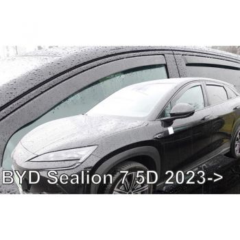 ΑΝΕΜΟΘΡΑΥΣΤΕΣ ΓΙΑ BBYD SEALION 7 5D 2023+ ΣΕΤ ΑΥΤΟΚΙΝΗΤΟΥ ΑΠΟ ΕΥΚΑΜΠΤΟ ΦΙΜΕ ΠΛΑΣΤΙΚΟ HEKO - 4 ΤΕΜ.