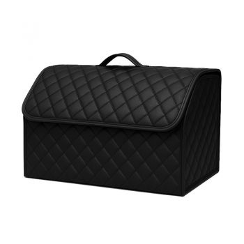 Θήκη Οργάνωσης Πορτ-Παγκάζ Αυτοκινήτου Μαύρη Δερματίνη 66x30x30cm