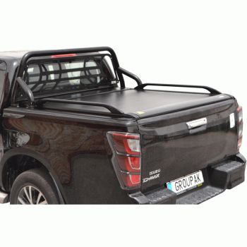 SMART ΡΟΛΟ ΑΛΟΥΜΙΝΙΟΥ ΗΛΕΚΤΡΙΚΟ ΜΕ ΒΑΡΕΟΣ ΤΥΠΟΥ BLACK-INOX ROLL-BAR, ΑΨΙΔΑ ΤΖΑΜΙΟΥ ΚΑΙ ΚΟΥΠΑΣΤΕΣ SMART 2-7000 E-ROLL+RB 405BL-INOX+KOUP 115BL ISUZU D-MAX 2021+