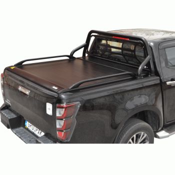 SMART ΡΟΛΟ ΑΛΟΥΜΙΝΙΟΥ ΗΛΕΚΤΡΙΚΟ ΜΕ ΒΑΡΕΟΣ ΤΥΠΟΥ BLACK-INOX ROLL-BAR, ΑΨΙΔΑ ΤΖΑΜΙΟΥ ΚΑΙ ΚΟΥΠΑΣΤΕΣ SMART 2-7000 E-ROLL+RB 405BL-INOX+KOUP 115BL ISUZU D-MAX 2021+