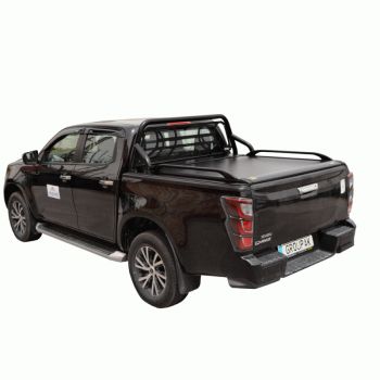 SMART ΡΟΛΟ ΑΛΟΥΜΙΝΙΟΥ ΗΛΕΚΤΡΙΚΟ ΜΕ ΒΑΡΕΟΣ ΤΥΠΟΥ BLACK-INOX ROLL-BAR, ΑΨΙΔΑ ΤΖΑΜΙΟΥ ΚΑΙ ΚΟΥΠΑΣΤΕΣ SMART 2-7000 E-ROLL+RB 405BL-INOX+KOUP 115BL ISUZU D-MAX 2021+