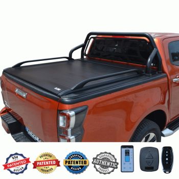 SMART ΡΟΛΟ ΑΛΟΥΜΙΝΙΟΥ ΗΛΕΚΤΡΙΚΟ ΜΕ ΒΑΡΕΟΣ ΤΥΠΟΥ BLACK-INOX ROLL-BAR, ΑΨΙΔΑ ΤΖΑΜΙΟΥ ΚΑΙ ΚΟΥΠΑΣΤΕΣ SMART 2-7000 E-ROLL+RB 405BL-INOX+KOUP 115BL ISUZU D-MAX 2021+