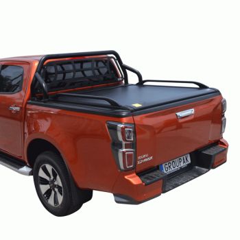 SMART ΡΟΛΟ ΑΛΟΥΜΙΝΙΟΥ ΗΛΕΚΤΡΙΚΟ ΜΕ ΒΑΡΕΟΣ ΤΥΠΟΥ BLACK-INOX ROLL-BAR, ΑΨΙΔΑ ΤΖΑΜΙΟΥ ΚΑΙ ΚΟΥΠΑΣΤΕΣ SMART 2-7000 E-ROLL+RB 405BL-INOX+KOUP 115BL ISUZU D-MAX 2021+