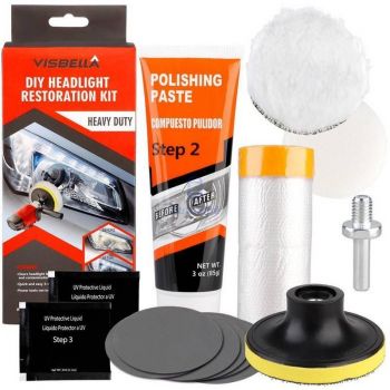 Κιτ Για Ξεθάμπωμα Και Γυάλισμα Φαναριών Για Βιδολόγο Σετ 14 Τεμάχια