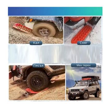 Αντιολισθητικά Βοηθητικά Πέδιλα Πρόσφυσης Anti-Skid Pads Κόκκινα Πλαστικά 58x33cm 2 Τεμάχια