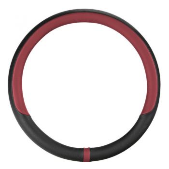 ΚΑΛΥΜΜΑ ΤΙΜΟΝΙΟΥ NOBLE (M) 37/39cm  ΜΑΥΡΟ/ΚΟΚΚΙΝΟ ΟΙΚΟΛΟΓΙΚΟ ΔΕΡΜΑ ΑΟΣΜΟ (ΠΑΧΟΣ 8,2cm) LAMPA