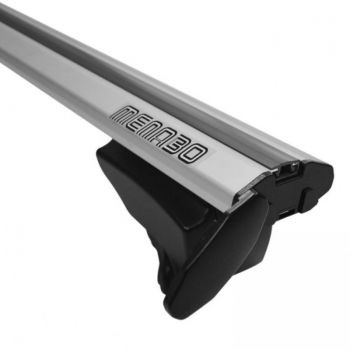 MENABO ΜΠΑΡΕΣ ΟΡΟΦΗΣ ΑΛΟΥΜΙΝΙΟΥ LINCE XL SILVER 135 cm ΣΕ ΑΣΗΜΙ ΧΡΩΜΑ ΓΙΑ Volvo V60 5 doors 2019> ΜΕ FLUSH RAILS - 2 ΤΕΜ (8880/MB)