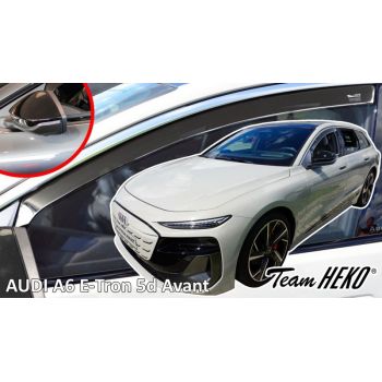 Heko - Ανεμοθραύστες για Audi A6 E-Tron Αvant 5 Doors 2024+ Ζευγάρι Απο Εύκαμπτο Φιμέ Πλαστικό - 2 τεμ. (ΑΝΕΜ.10297)