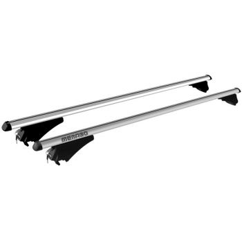 MENABO ΜΠΑΡΕΣ ΟΡΟΦΗΣ ΑΛΟΥΜΙΝΙΟΥ TIGER XL SILVER 131.5 cm ΣΕ ΑΣΗΜΙ ΧΡΩΜΑ ΓΙΑ BMW X1 (F48) 5 doors 2015>2019 ΜΕ FLUSH ή RAISED RAILS - 2 ΤΕΜ. (8500/ΜΒ)