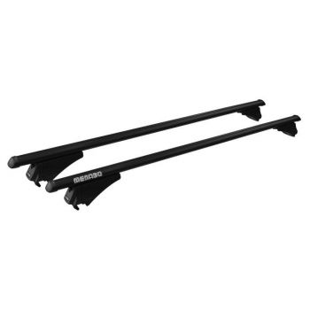 MENABO ΜΠΑΡΕΣ ΟΡΟΦΗΣ ΑΛΟΥΜΙΝΙΟΥ TIGER BLACK 118.5 cm ΣΕ ΜΑΥΡΟ ΧΡΩΜΑ ΓΙΑ Lincoln Mk-X II 5 doors 2016>2018 ΜΕ FLUSH ή RAISED RAILS - 2 ΤΕΜ. (8590/MB)