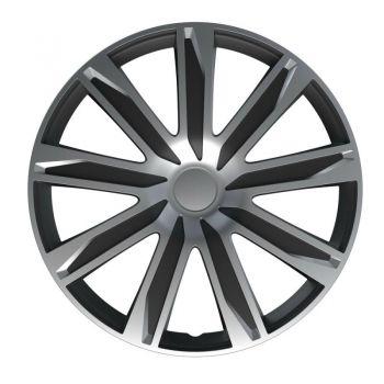 Lampa - Σετ Τάσια Αυτοκινήτου 14’’ Raze Silver/Black από υλικό ABS σε Ασημί με Μαύρο Χρώμα - 4 TEM (L3149.1)