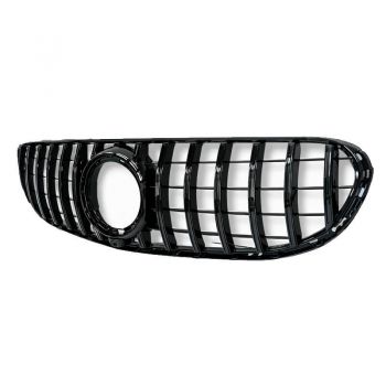 Μάσκα Για Mercedes-Benz GLC-Class X253 19+ Facelift Standard Προφυλακτήρα GT Panamericana Design Γυαλιστερή Μαύρη