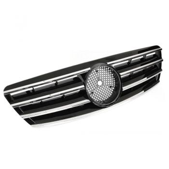 Μάσκα Για Mercedes-Benz C-Class W203 00-07 Amg C63 Look Μαύρο/Χρώμιο 1 Τεμάχιο