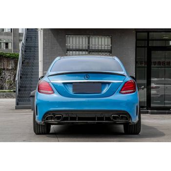 Πισινός Προφυλακτήρας Για Mercedes-Benz C-Class W205 Sedan 14-21 Amg C63s Facelift Look