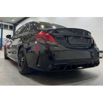Μπούκες Εξάτμισης Για Mercedes-Benz C-Class W205 / E-Class W213 / S-Class W222 / GLE C292 / GLE W166 / GLC W253 Amg Look Black Edition 2 Τεμάχια