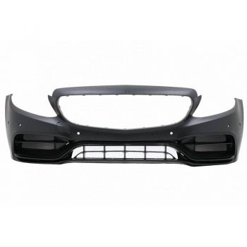 Body Kit Για Mercedes-Benz C-Class W205 14-20 Sedan Amg C63s Facelift Look Με Μάσκα & Μπούκες Black Edition