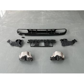 Body Kit Για Mercedes-Benz C-Class W205 14-20 Sedan Amg C63s Facelift Look Με Μάσκα & Μπούκες Black Edition