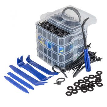 Amio – Κλιπς & Πείροι Αμαξώματος Αυτοκινήτου Σετ 1211 Τεμ. με Εργαλεία για Σταθερή Τοποθέτηση & Πλήρη Επισκευή – 1 Σετ (04746/AM)