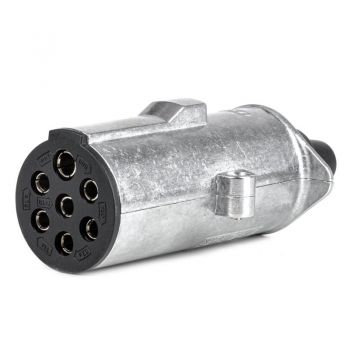 Amio – Πρίζα Κοτσαδόρου 24V 7PIN Type N Αλουμινίου Heavy Duty για Ασφαλή Σύνδεση & Καθημερινή Χρήση – 1 Τεμ. (04790/AM)