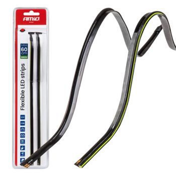 Amio – Ταινία LED COB 12V Πράσινη 2x30cm Flexible Πλαϊνού Φωτισμού για Σήμανση & Εντυπωσιακό Φως – Σετ 2 Τεμ. (04577/AM)