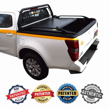 ΚΑΠΑΚΙ ΚΑΡΟΤΣΑΣ ΡΟΛΟ ΑΛΟΥΜΙΝΙΟΥ ΜΕ ΒΑΡΕΟΣ ΤΥΠΟΥ BLACK-INOX ROLL-BAR, ΑΨΙΔΑ ΤΖΑΜΙΟΥ ΚΑΙ ΚΟΥΠΑΣΤΕΣ TEK 2 MAX 9080 ROLL+RB 403BL-INOX+KOUP 115BL ISUZU D-MAX 2021+