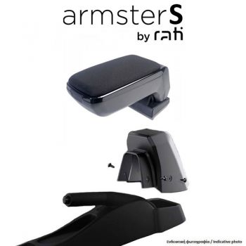 Rati - Ολοκληρωμένος Τεμπέλης Armster S για Fiat 600 2024 > από Πλαστικό και Ύφασμα σε Μαύρο Χρώμα με Αντάπτορα Τοποθέτησης - 1 Σετ (V01894+V01760)