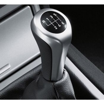Πόμολο Λεβιέ Ταχυτήτων Bmw Με 6 Ταχύτητες Μαύρο / Ασημί E90 Look