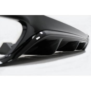 Diffuser Πίσω Προφυλακτήρα Για Mercedes-Benz E-Class W213 16-19 Με Amg Line Προφυλακτήρα Μαύρο Amg 63 Look Με Μαύρες Μπούκες