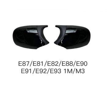 Καπάκια Καθρεφτών Για Bmw 1 E87/E81/E82/E88, 3 E90, E91/ E92, E93 M3/M4 Look Facelift LCI Μοντέλα Μαύρο Γυαλιστερό & Mat 2 Τεμάχια