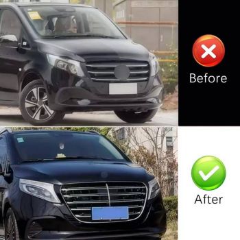 Μάσκα Για Mercedes-Benz Vito W447 / W448 24+ Amg Look Χρώμιο/Μαύρο 1  Τεμάχιο