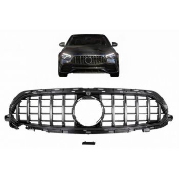Μάσκα Για Mercedes-Benz E-Class Facelift W213 S213 C238 A238 Amg Line GT Panamericana Look Μαύρο / Χρώμιο 1 Τεμάχιο
