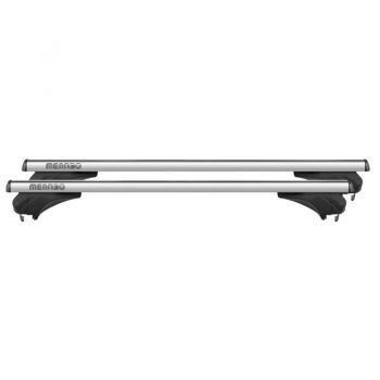 MENABO ΜΠΑΡΕΣ ΑΛΟΥΜΙΝΙΟΥ ARIEM 118.5 cm ΣΕ ΑΣΗΜΙ ΧΡΩΜΑ ΓΙΑ Seres 3 2021> ΜΕ FLUSH RAILS - 2 ΤΕΜ. (14700/MB)