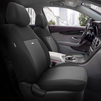 Καλύμματα Αυτοκινήτου Otom Flex Design Universal Βαμβακερό Ύφασμα Rachel Σετ Εμπρός / Πίσω 10 Τεμαχίων Μαύρο FLX-101