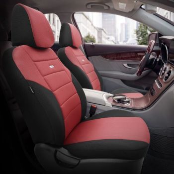 Καλύμματα Αυτοκινήτου Otom One Design Universal Βαμβακερό Ύφασμα Rachel Σετ Εμπρός / Πίσω 10 Τεμαχίων Μαύρο / Μπορντό ONE-105