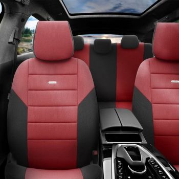 Καλύμματα Αυτοκινήτου Otom One Design Universal Βαμβακερό Ύφασμα Rachel Σετ Εμπρός / Πίσω 10 Τεμαχίων Μαύρο / Μπορντό ONE-105