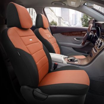 Καλύμματα Αυτοκινήτου Otom One Design Universal Βαμβακερό Ύφασμα Rachel Σετ Εμπρός / Πίσω 10 Τεμαχίων Μαύρο / Καμηλό ONE-106