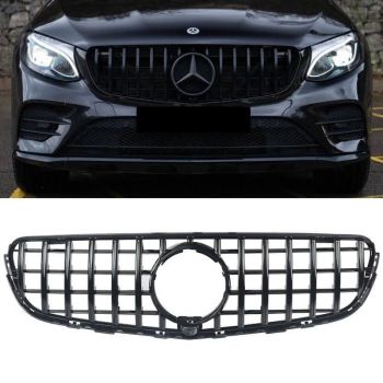 Μάσκα Για Mercedes-Benz GLC-Class X253 15-19 Pre-Facelift GTR Panamericana Design Γυαλιστερή Μαύρη
