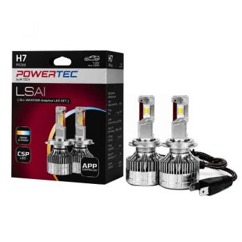 Λάμπες Led H7 M-Tech LSAI7 12volt 50watt All Weather Adaptive 2 In 1 2800k-6500k 2 Τεμάχια