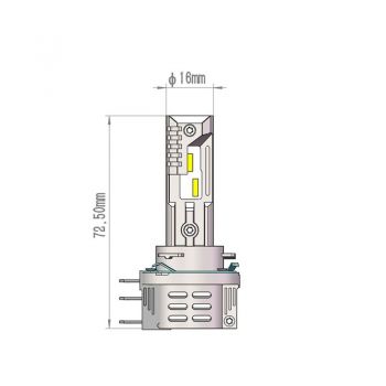 Λάμπες Led H15 M-Tech LSPROS15 12volt 36watt Smart Pro Series 6000k 2 Τεμάχια