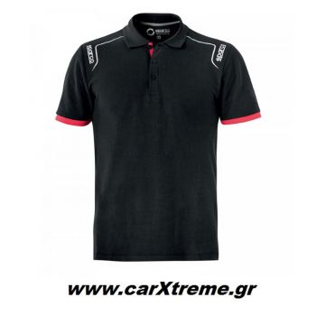 Sparco Μπλουζάκι Polo Portland 02407NR Μαύρο