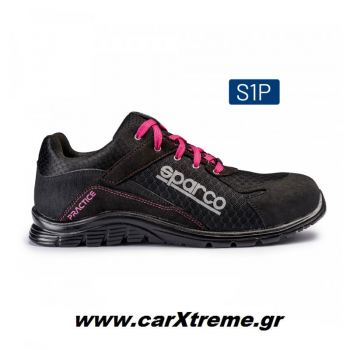 Sparco Παπούτσια Εργασίας PRACTICE S1P 07517NRFU Μαύρο/Φούξια