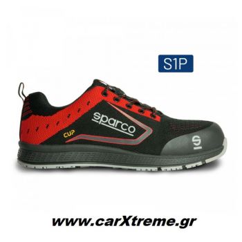 Sparco Παπούτσια Εργασίας CUP S1P 07526NRRS Μαύρο/Κόκκινο
