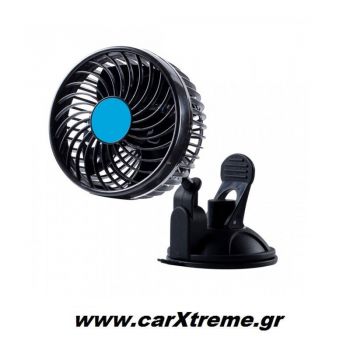Ανεμιστήρας Turbo 12V 6 Ίντσες με Bεντούζα και Φις Αναπτήρα