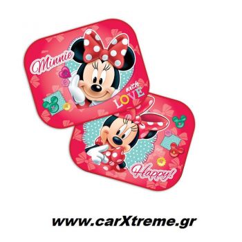 Ηλιοπροστασίες Αυτοκινήτου Πλαϊνές Minnie με Βεντούζες 2τεμ