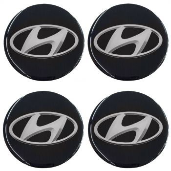 HYUNDAI ΑΥΤΟΚΟΛΛΗΤΑ ΖΑΝΤΩΝ 5,5 cm ΜΑΥΡΟ/ΧΡΩΜΙΟ ΜΕ ΕΠΙΚΑΛΥΨΗ ΣΜΑΛΤΟΥ - 4 ΤΕΜ.