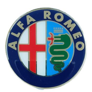 ALFA ROMEO ΑΥΤΟΚΟΛΛΗΤΟ ΣΗΜΑ ΚΑΠΩ / ΠΟΡΤ ΜΠΑΓΚΑΖ 7,4cm ΜΠΛΕ/ΧΡΥΣΟ ΜΕ ΕΠΙΚΑΛΥΨΗ ΕΠΟΞΕΙΔΙΚΗΣ ΡΥΤΙΝΗΣ (ΥΓΡΟ ΓΥΑΛΙ) - 1 ΤΕΜ.