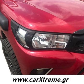 Εμπρόσθιες γρίλιες φαναριών ματ μαύρο Toyota Hilux Revo 2016+