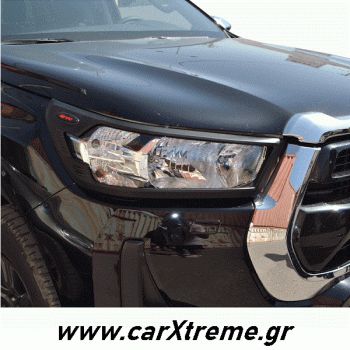 Εμπρόσθιες γρίλιες φαναριών μαρκέ μαύρο ματ Toyota Hilux 2021+