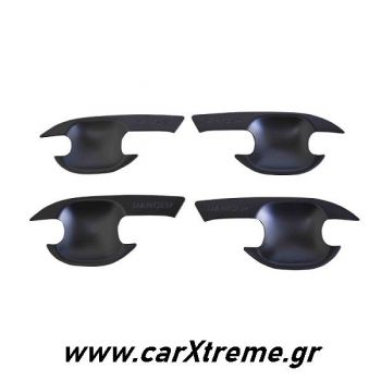 Σκαφάκια χειρολαβών μαρκέ μαύρο ματ Ford Ranger T6 2012+, T7 2017+& T8 2020+